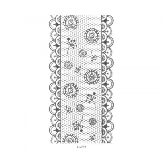 LC048S Lace Silver Sticker