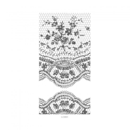 LC051S Lace Silver Sticker