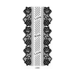 LC053B Lace Black Sticker