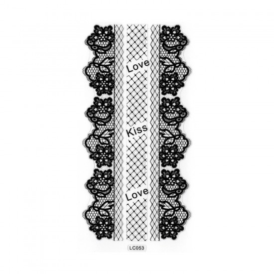 LC053B Lace Black Sticker